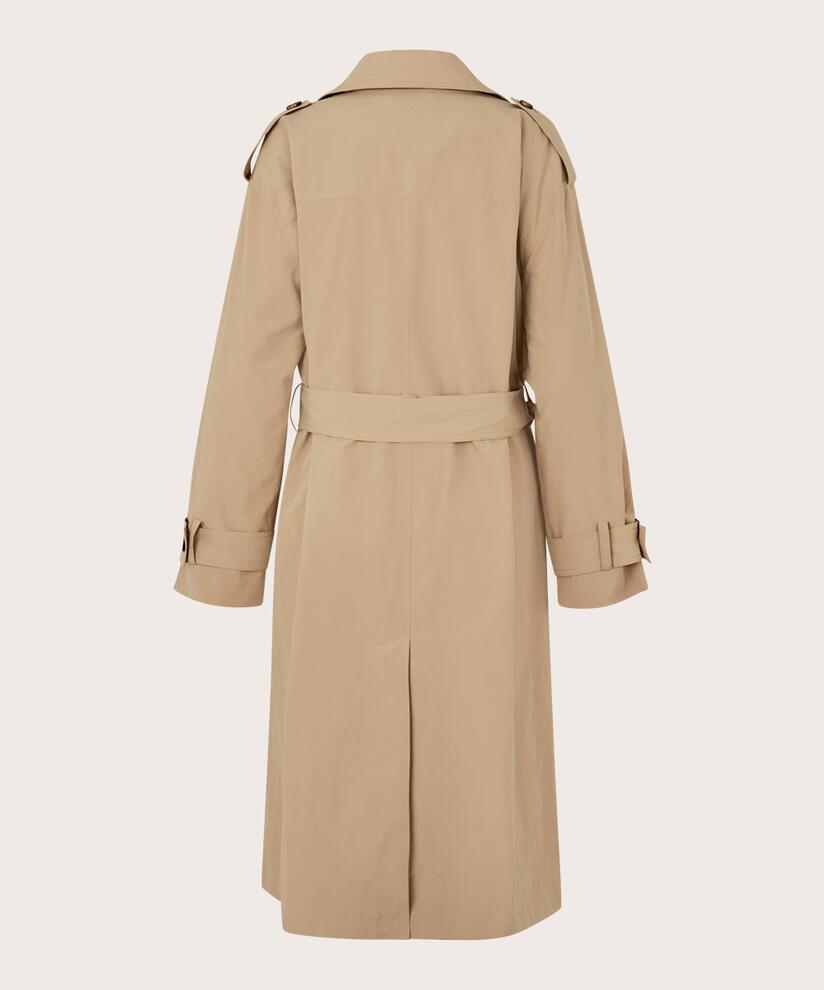 Trenchcoat mit zweireihigem Knopfverschluss, Safari