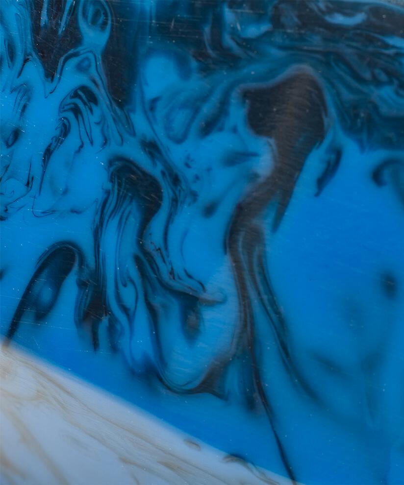 Skulpturales Armband mit Marmoreffekt, Ultramarine