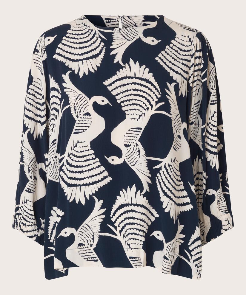 BRISA BLUSE, Navy Blazer