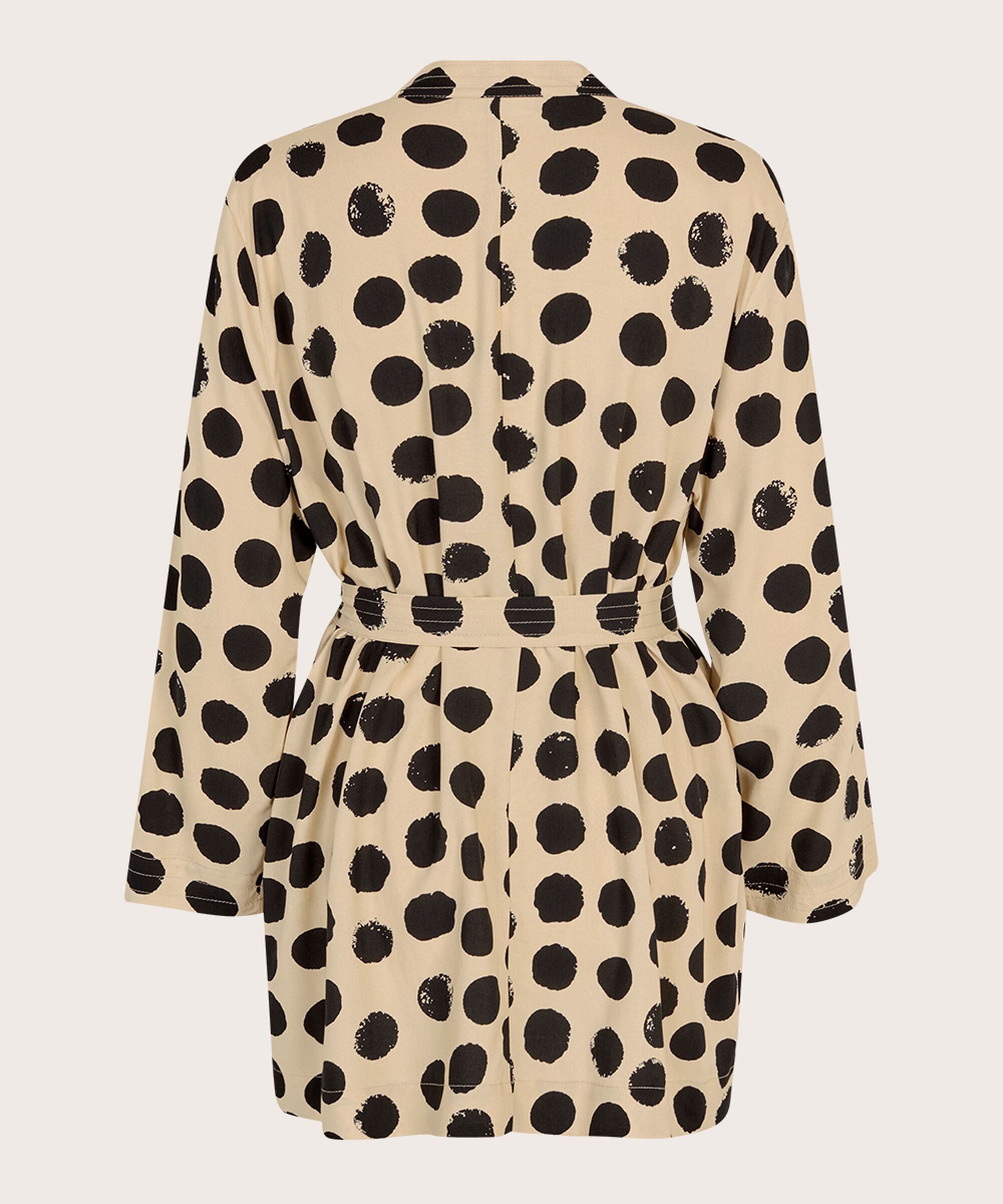 Gepunktete Jacke mit Bindeband in der Taille, Fog