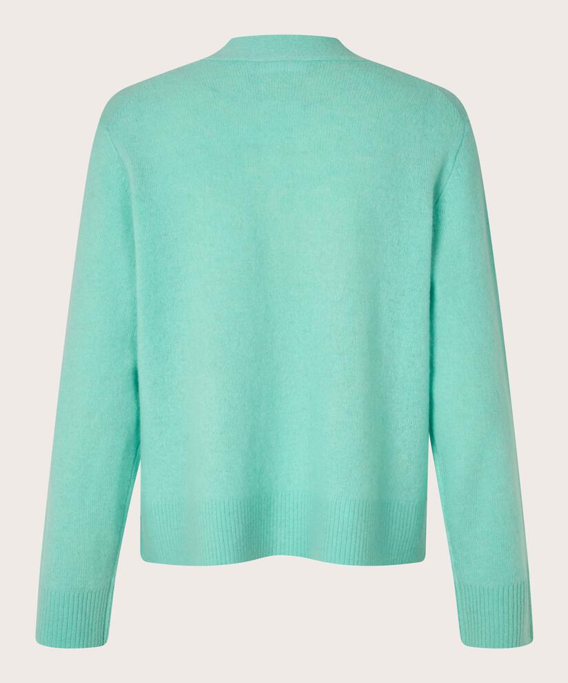 weicher Woll-Cardigan mit Fronttaschen, P. Turquoise