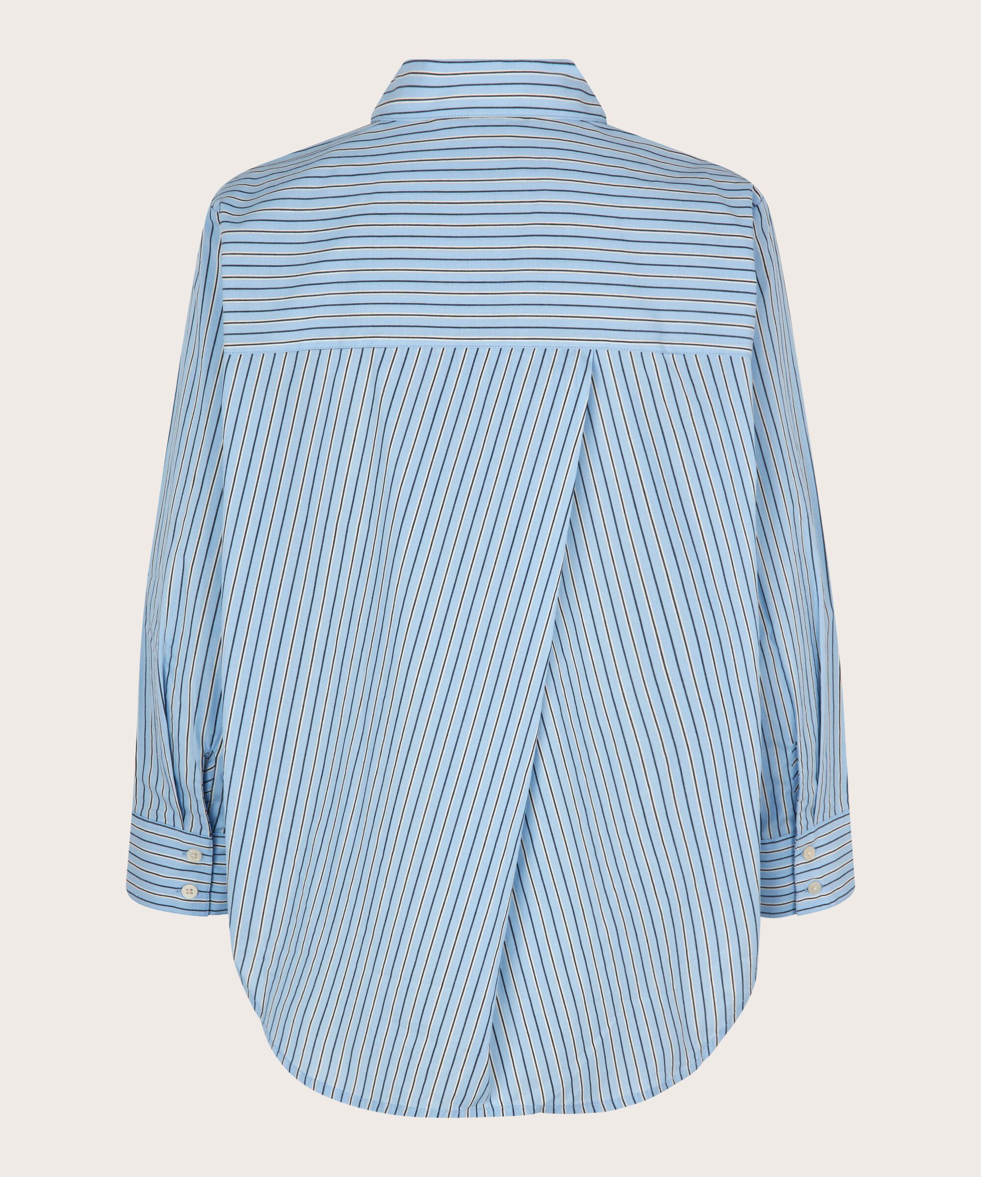 Button-down-hemdbluse Aus Baumwolle, Ashley Blue