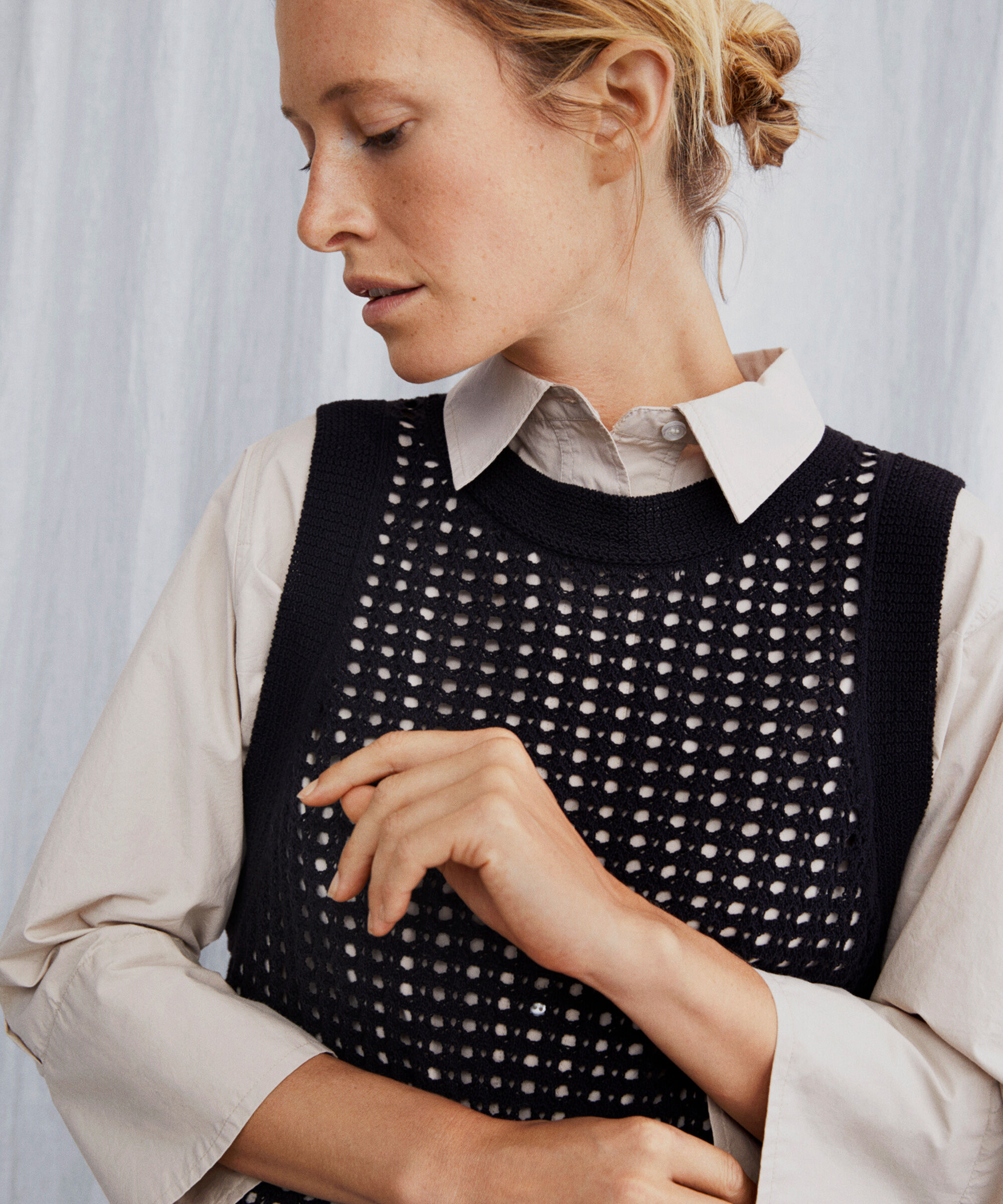 Strickkleid aus weicher Baumwolle, Black