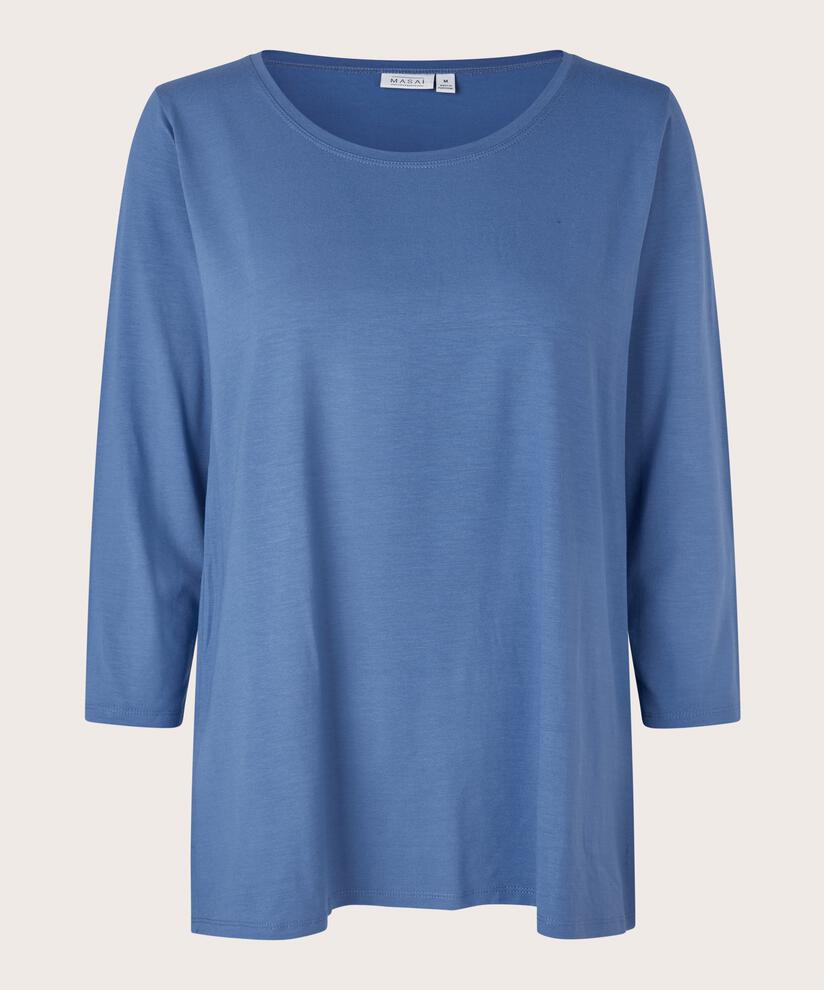 Shirt mit rundem Hals, Federal Blue