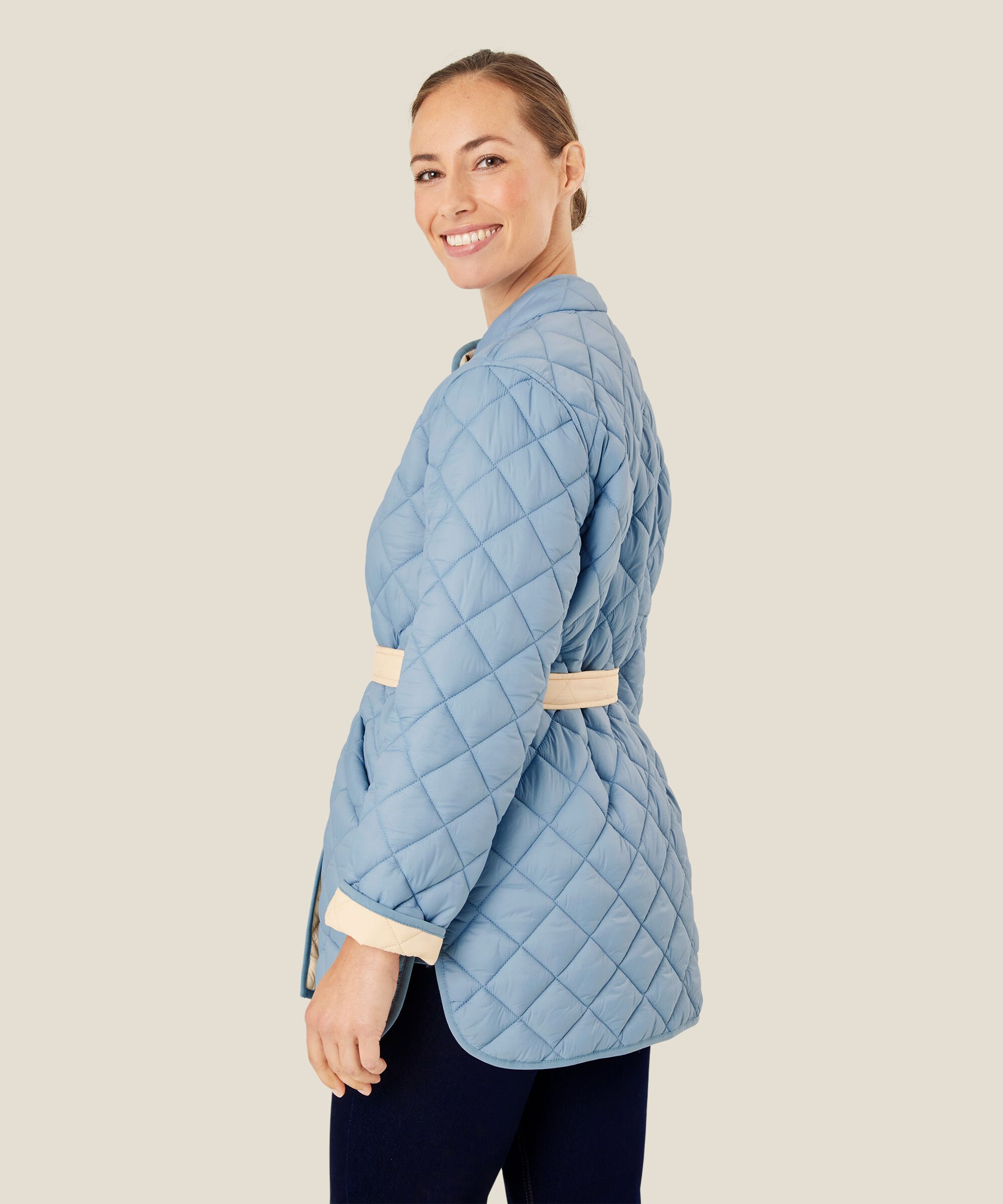 Wende-Steppjacke mit Gürtel, Ashley Blue