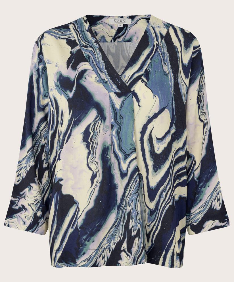 Viskosebluse Mit V-ausschnitt, Wisteria