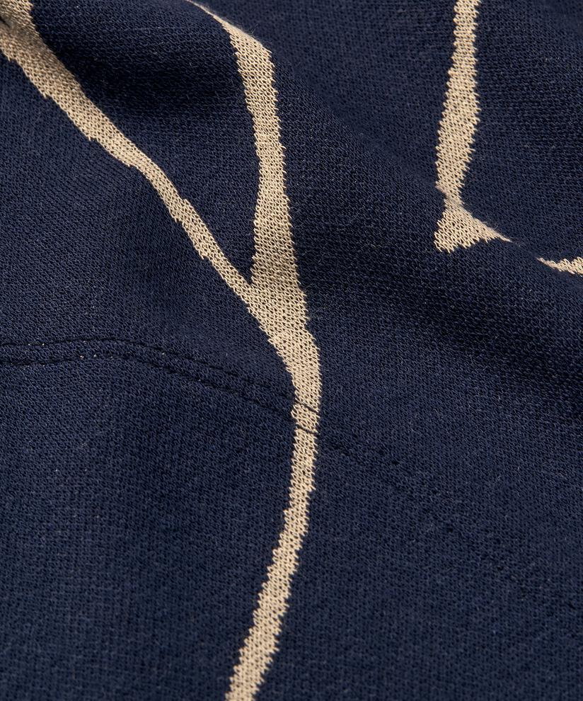 Bedruckter Jersey-Cardigan mit schmalen Ärmeln, Navy Blazer