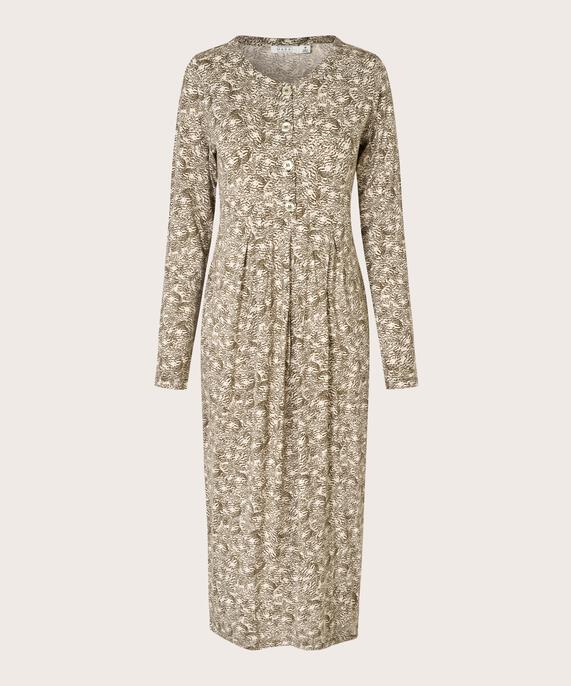 Tulpenkleid mit Knöpfen am Hals und Eingrifftaschen, Sea Turtle