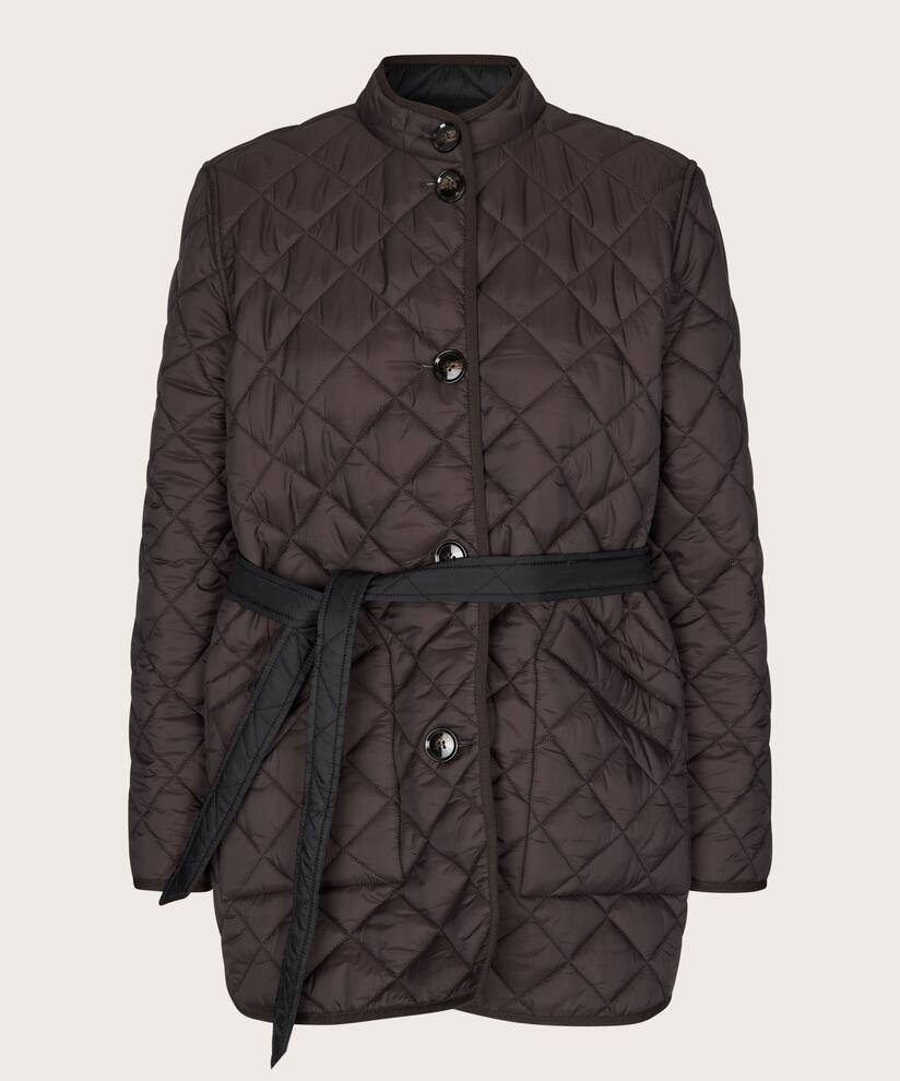 Wende-Steppjacke mit Gürtel, Coffee Bean