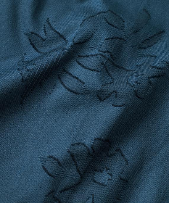 Baumwollbluse mit gewebtem Aufdruck, Moonlit Ocean