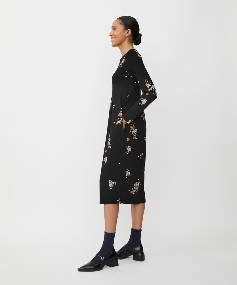 Tulpenkleid Aus Bedrucktem Jersey, Autumnal