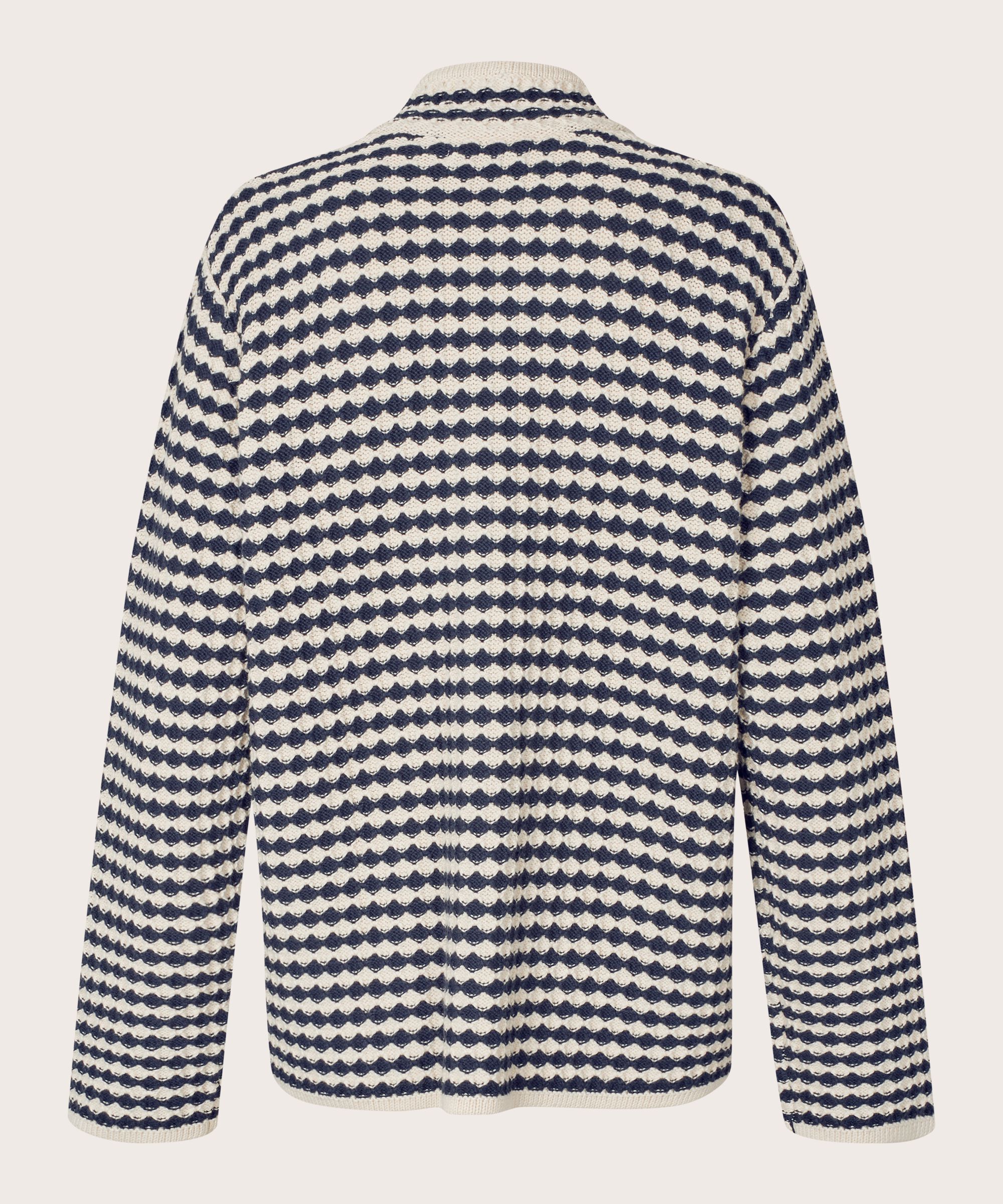Cardigan aus Baumwollmischung mit Fronttaschen, Mood Indigo