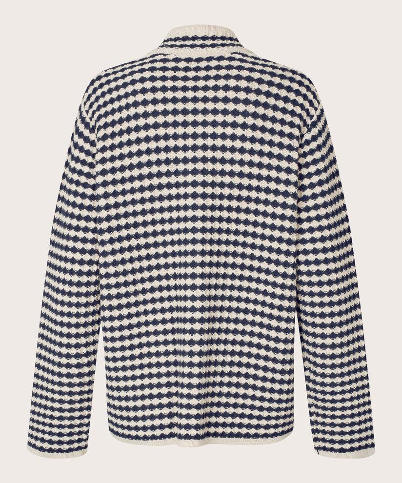 Cardigan aus Baumwollmischung mit Fronttaschen, Mood Indigo
