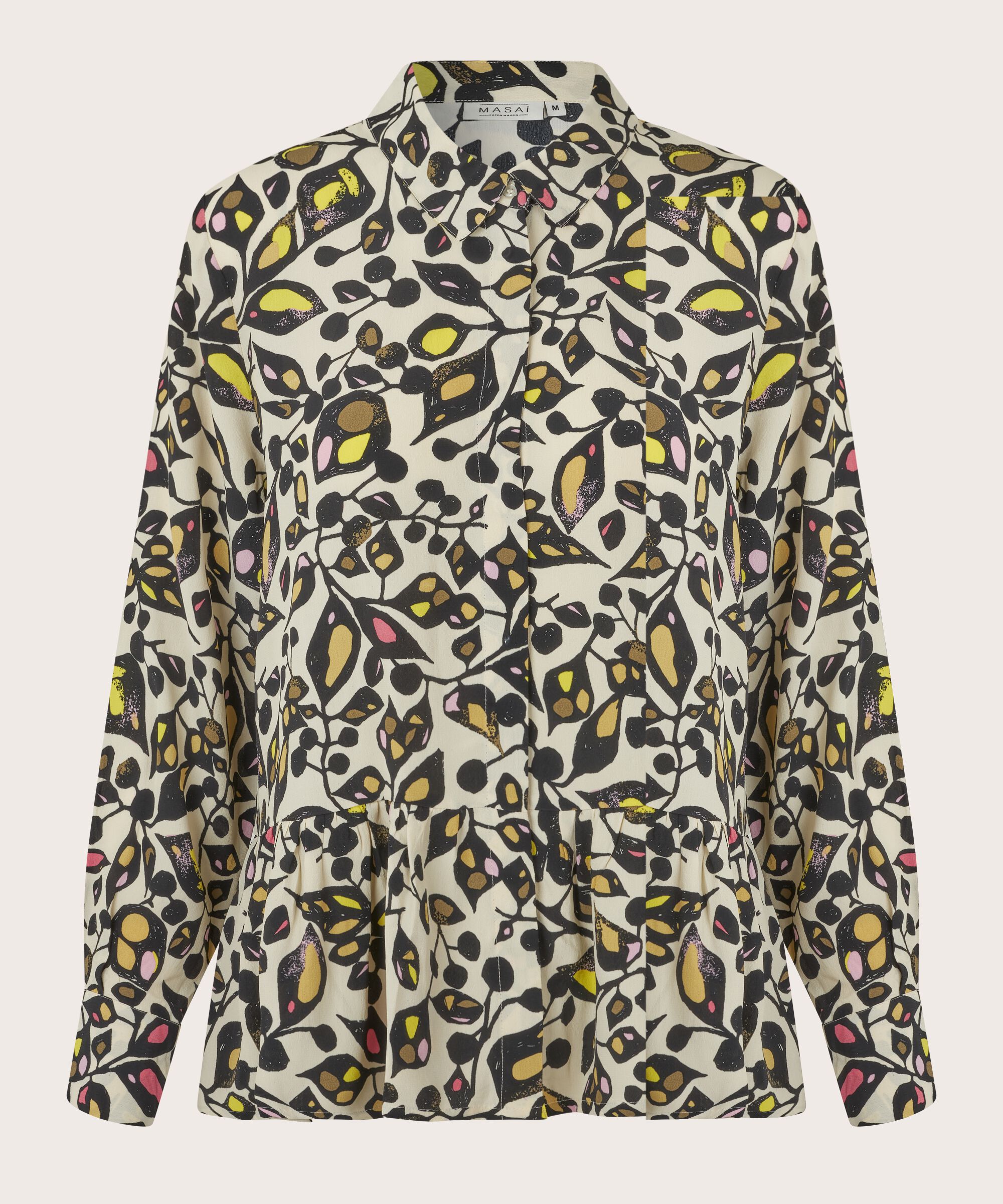 Viskosehemdbluse mit Schößchendetail, Capers