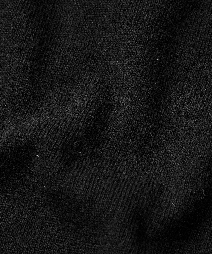 Rundhals-Cardigan aus Wollmischung, Black