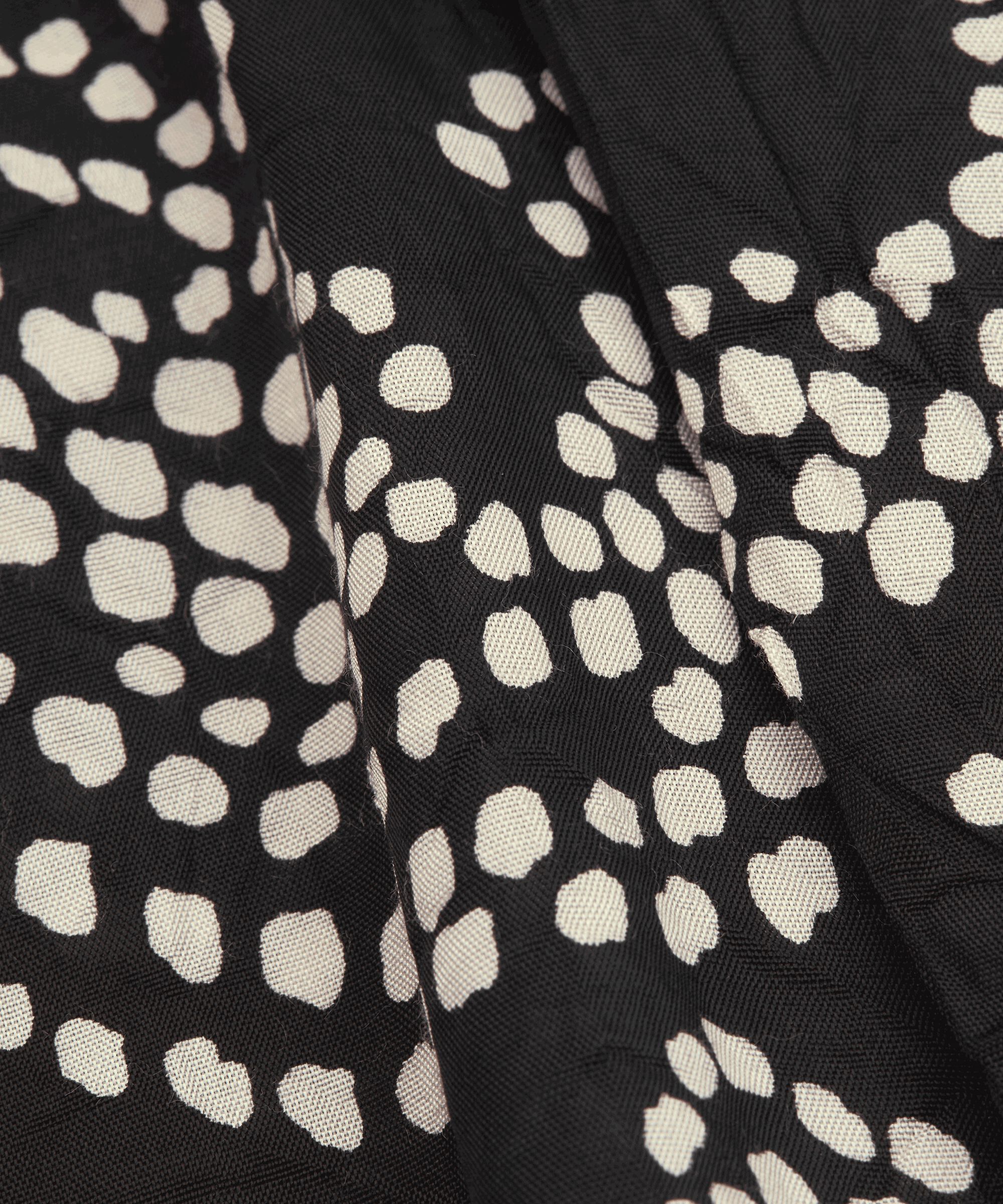 Tunika mit Wickeleffekt und 3/4 Ärmeln, Black