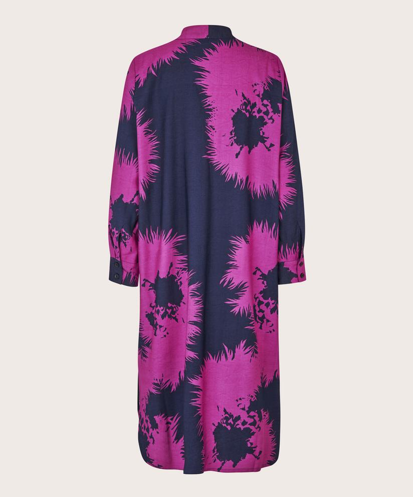 Viskosekleid mit V-Ausschnitt, Wild Aster