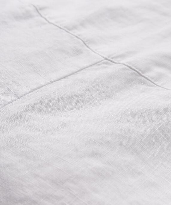 Leinenshorts Mit Gesmoktem Gummizug Hinten, White