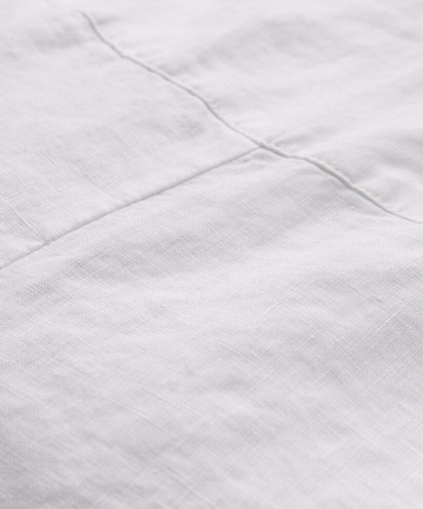 Leinenshorts Mit Gesmoktem Gummizug Hinten, White
