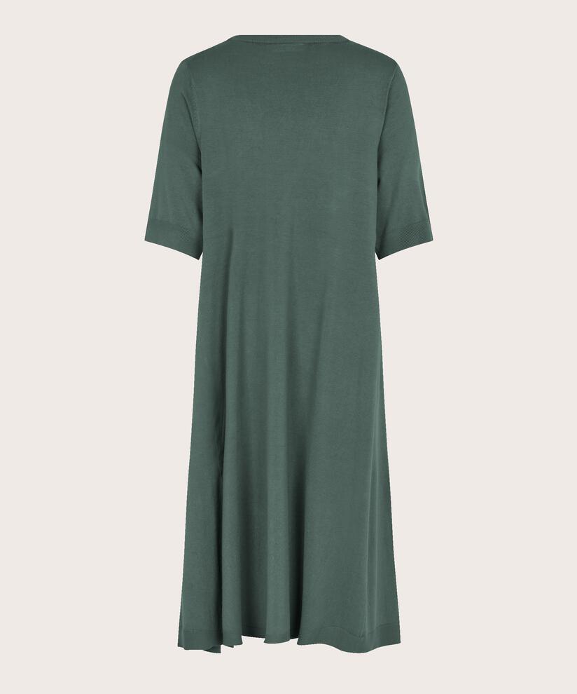 Weiches Strickkleid mit Rundhalsausschnitt, Balsam Green
