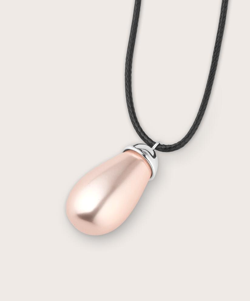 Lederband mit rosa Perle, Lotus