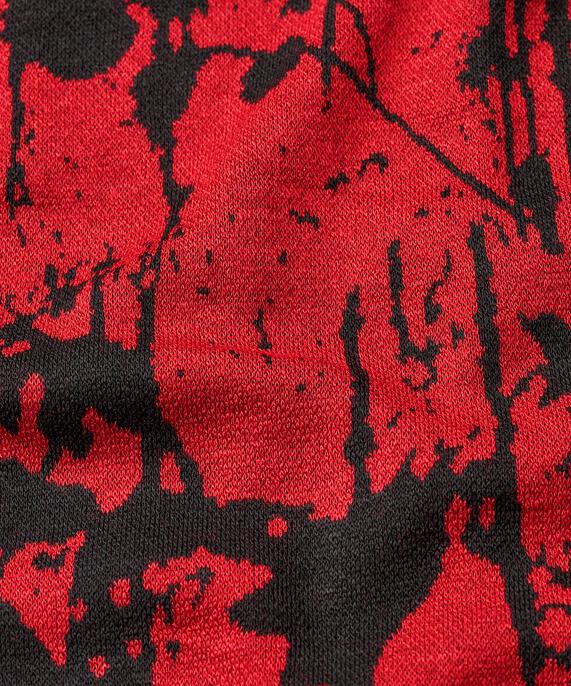 bedruckte Jersey-Tunika mit hohem Ausschnitt, Scarlet Sage