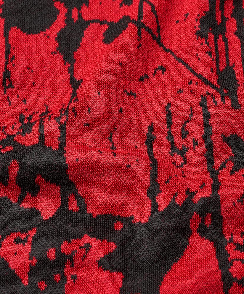 bedruckte Jersey-Tunika mit hohem Ausschnitt, Scarlet Sage