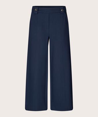 verkürzte Hose aus schwerem Jersey, Navy Blazer