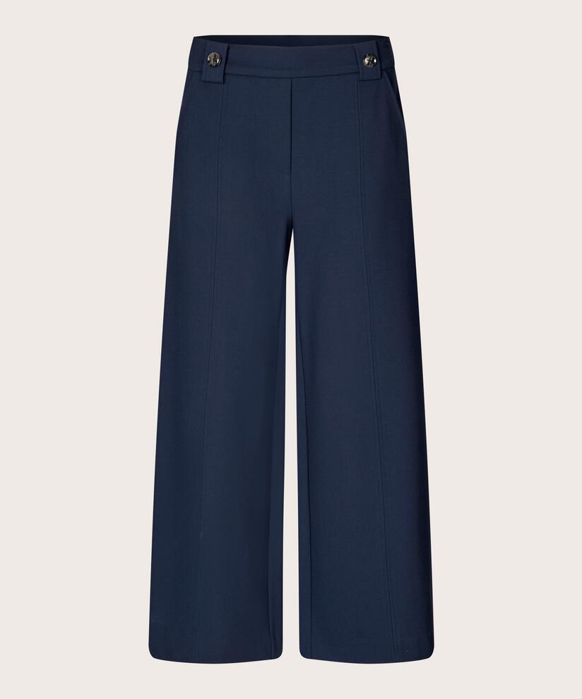 verkürzte Hose aus schwerem Jersey, Navy Blazer