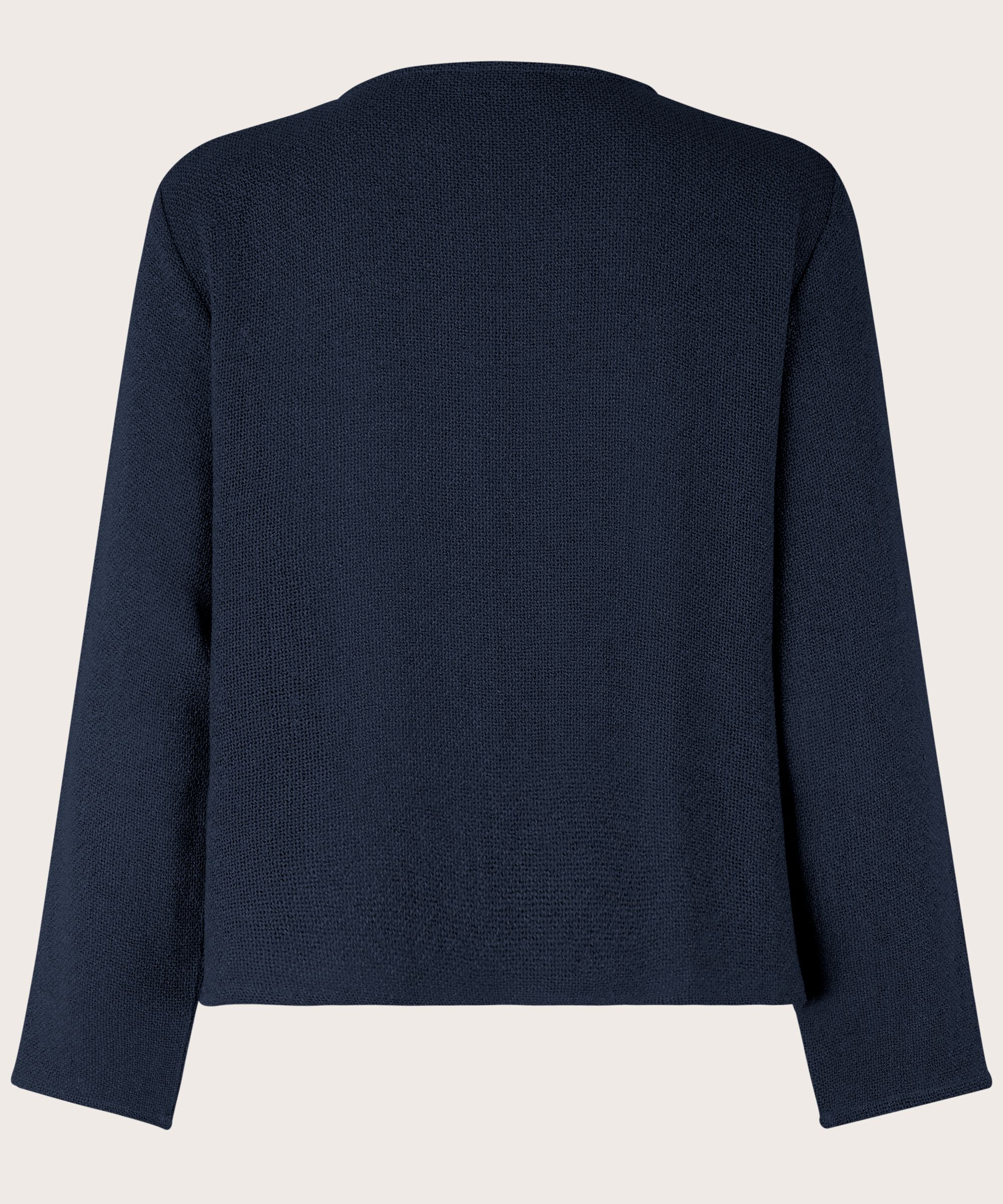 Kurze Jacke Aus Bouclé, Navy