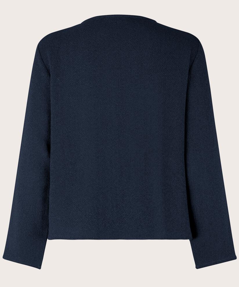Kurze Jacke Aus Bouclé, Navy