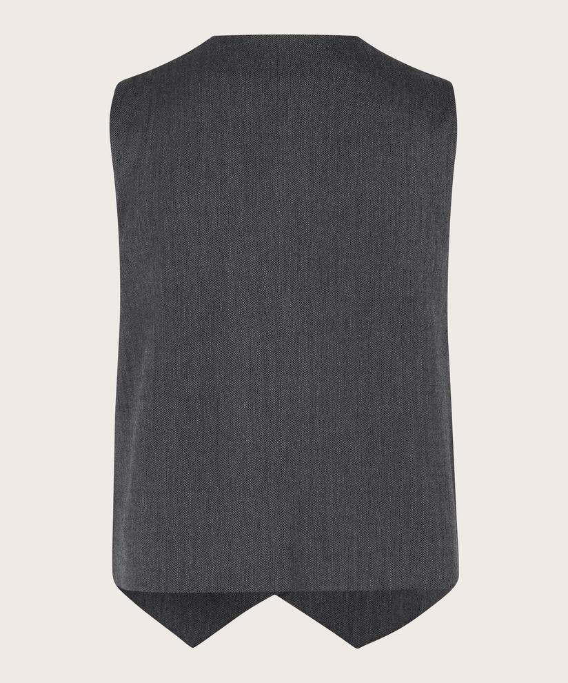 Weste mit Druckknöpfen und Leistentaschen, D. Grey mel.