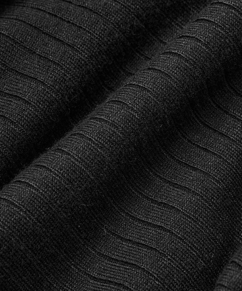Cardigan mit gerippten Details, Black