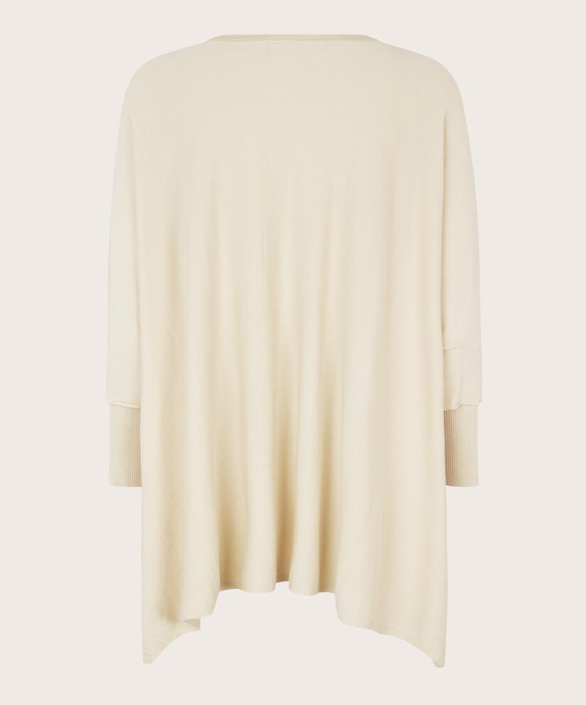 Oversize-Strickpullover mit schmalen Ärmeln, Whitecap