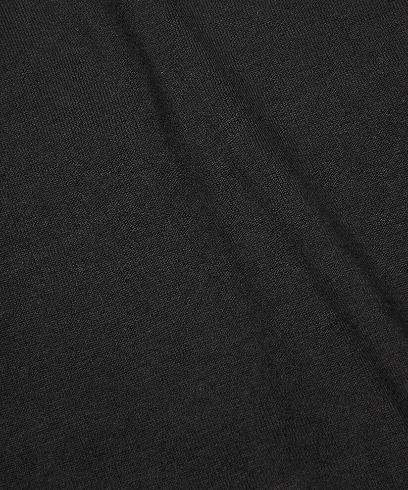 Langarm-Cardigan mit Strassknöpfen, Black