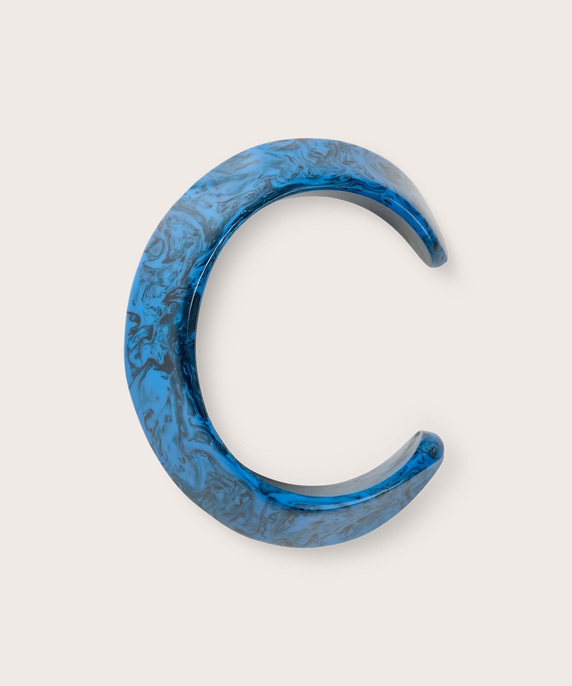 Skulpturales Armband mit Marmoreffekt, Ultramarine