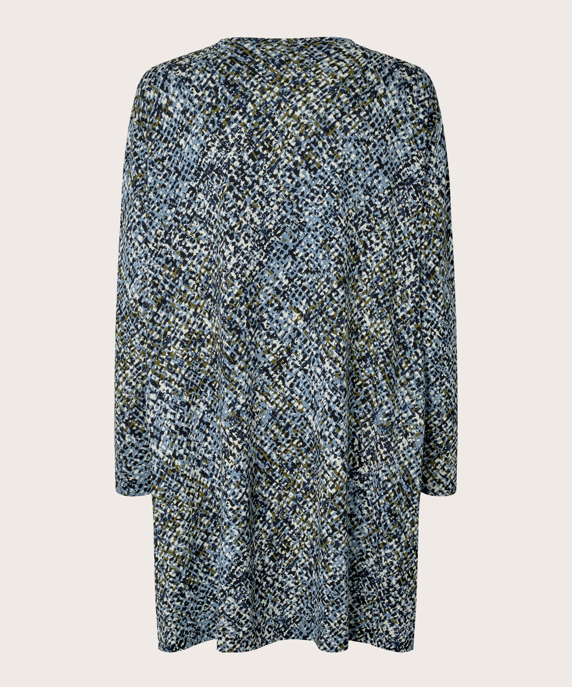 Bedruckte Jersey-tunika Mit Langen Ärmeln, Proven Blue