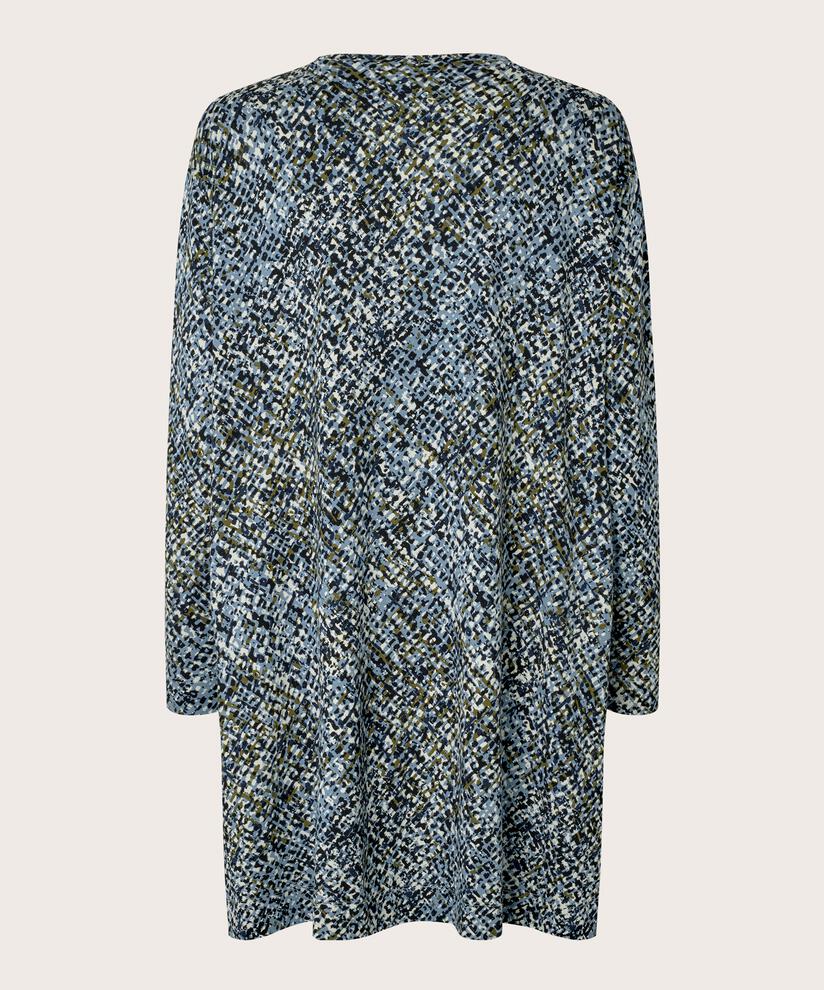 Bedruckte Jersey-tunika Mit Langen Ärmeln, Proven Blue