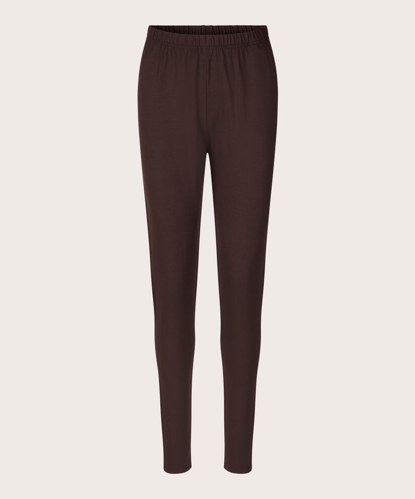 Lange Leggings Aus Weichem Jersey, Coffee Bean