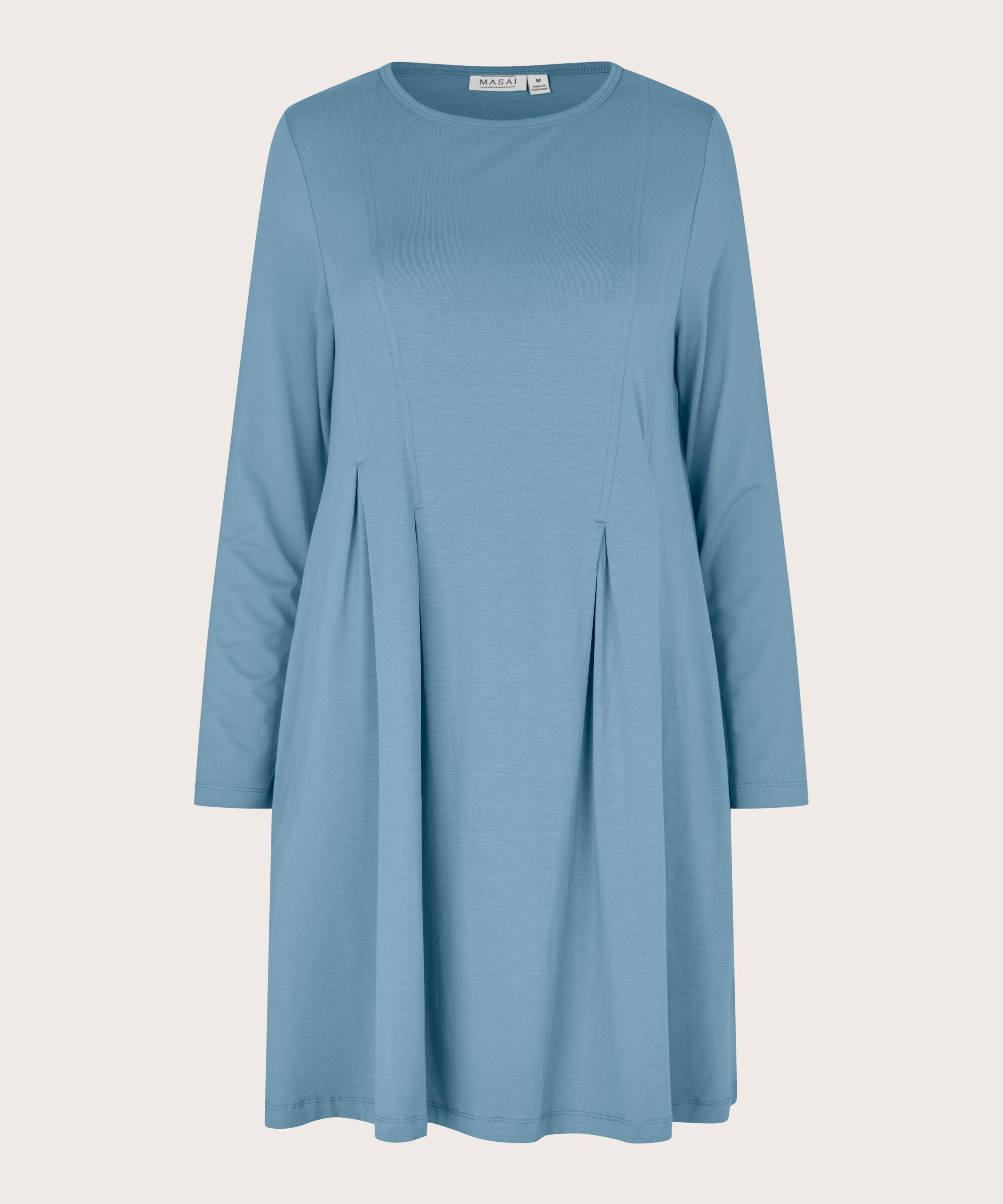 Jersey-Tunika mit Falten und Eingrifftaschen, Proven Blue