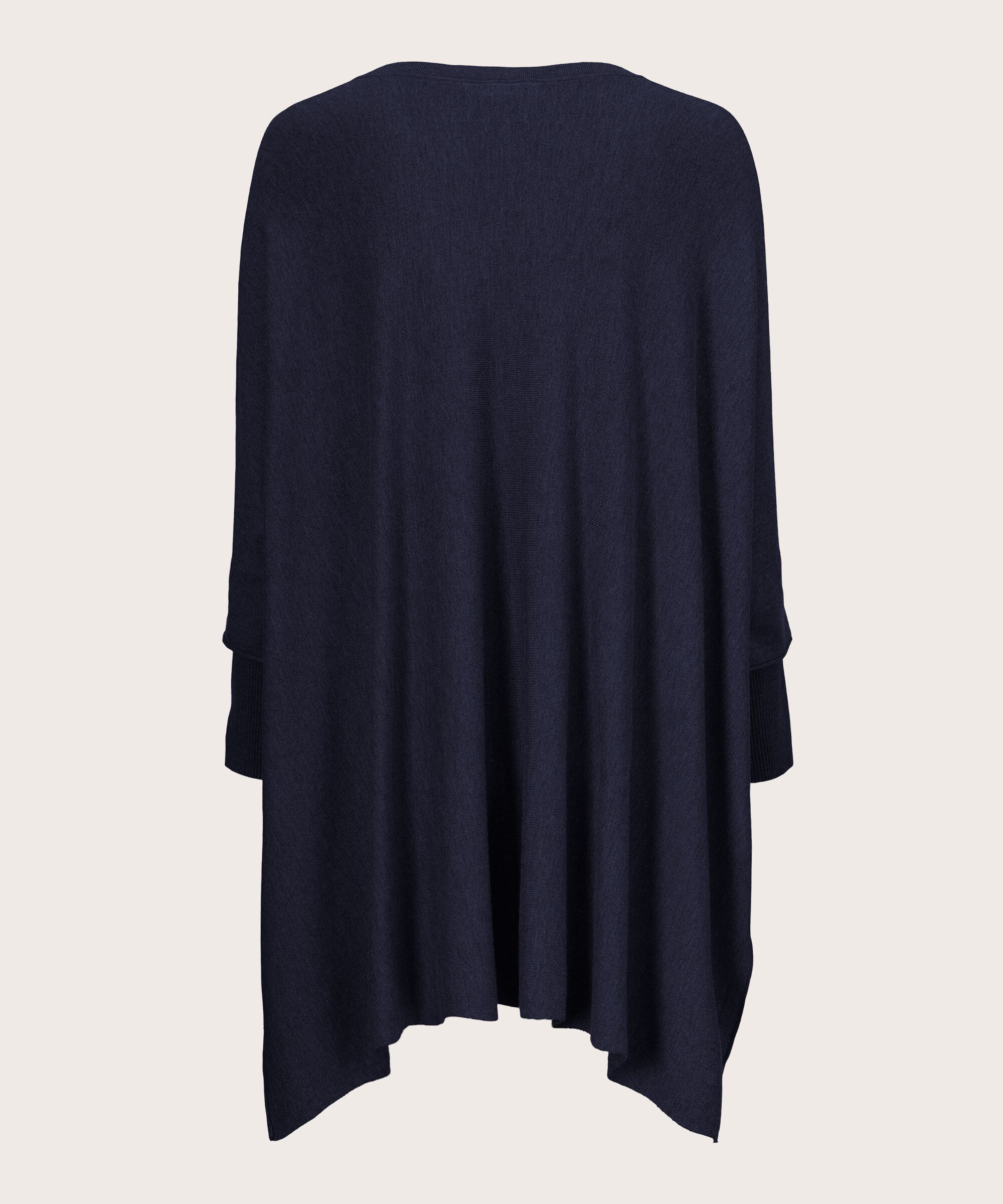 Oversize-Strickpullover mit schmalen Ärmeln, Navy