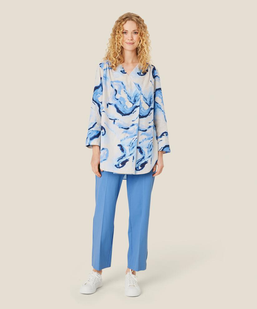 Schwere Baumwollhose Mit Eingrifftaschen, Blue Bonnet