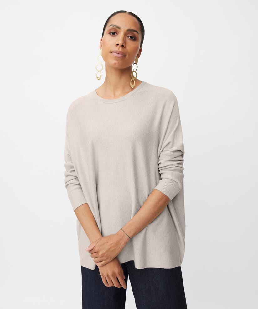 Oversize-pullover Mit Schmalen Ärmeln, L beige mel