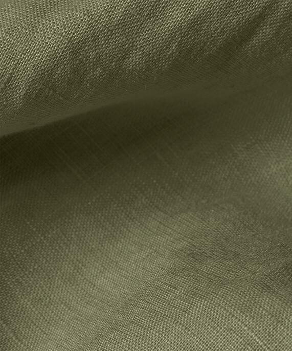 Leinenkleid mit V-Ausschnitt und Taschen, D. Lichen Green