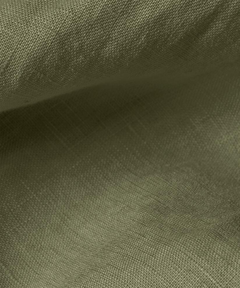 Leinenkleid mit V-Ausschnitt und Taschen, D. Lichen Green