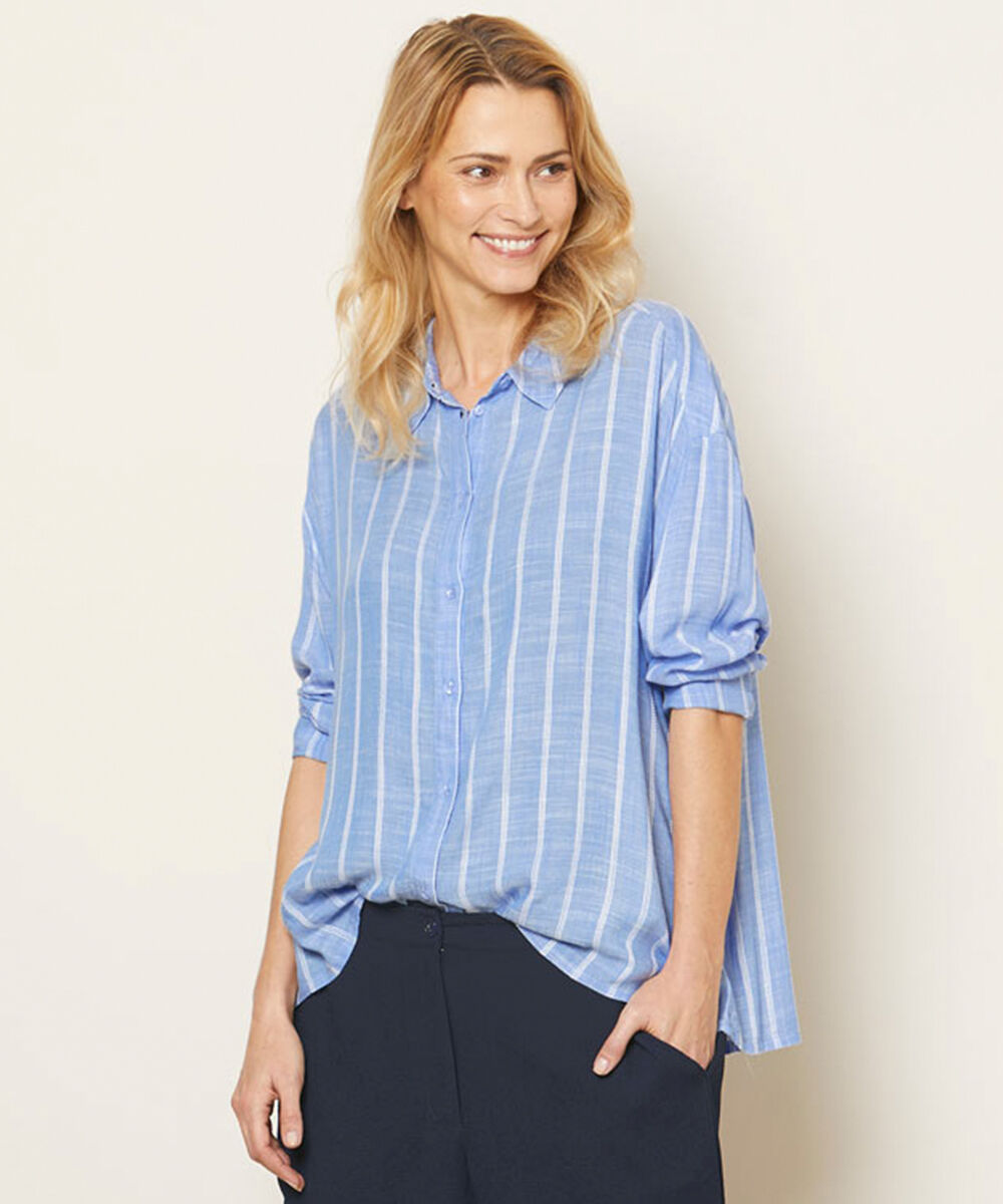 ISEL HEMDBLUSE, Medieval Blue