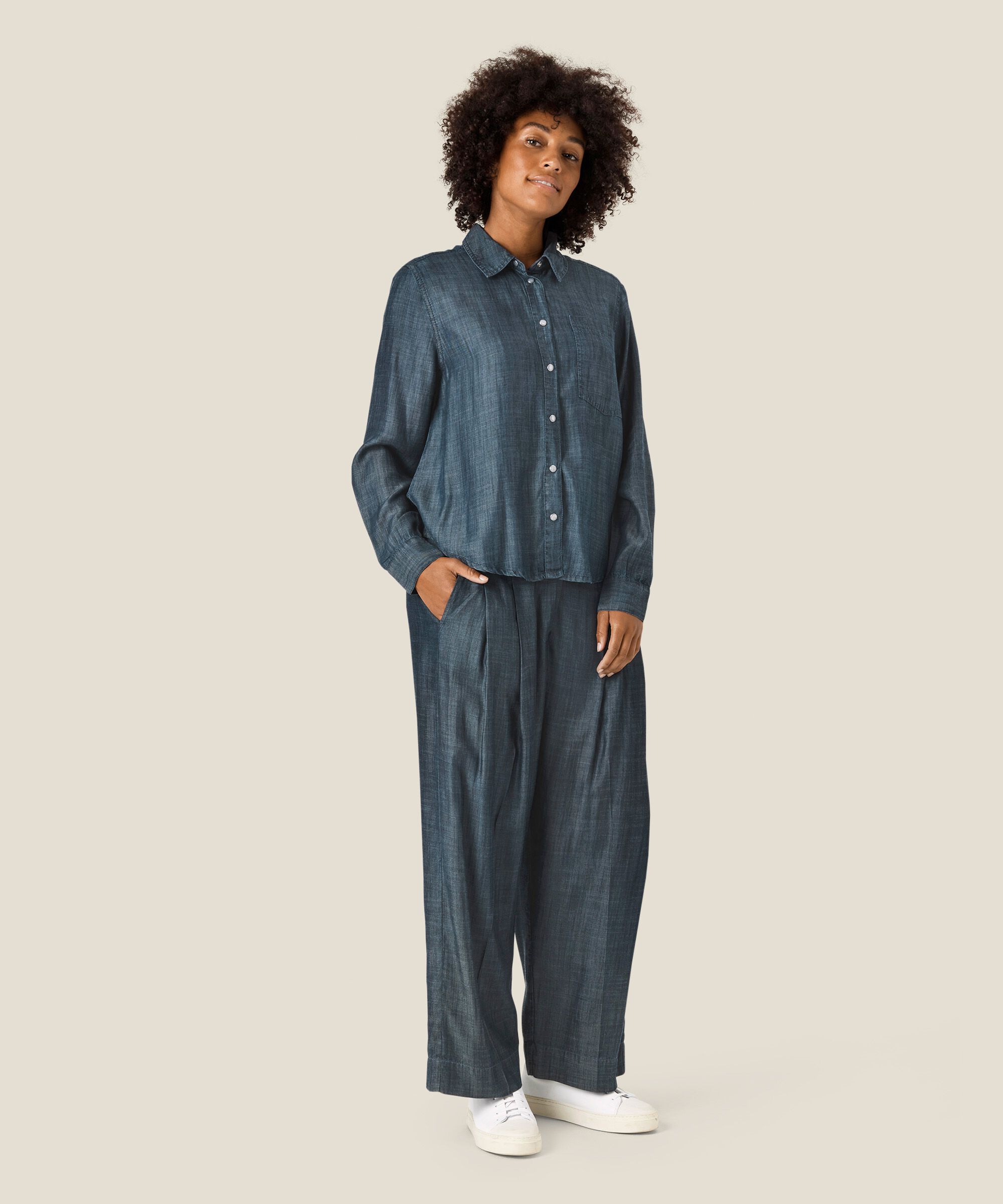 Idala Hemdbluse, Blue Denim