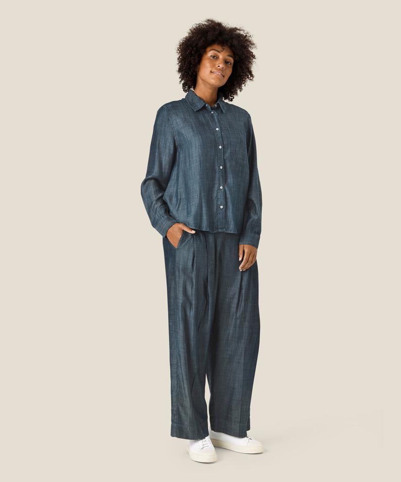 Idala Hemdbluse, Blue Denim