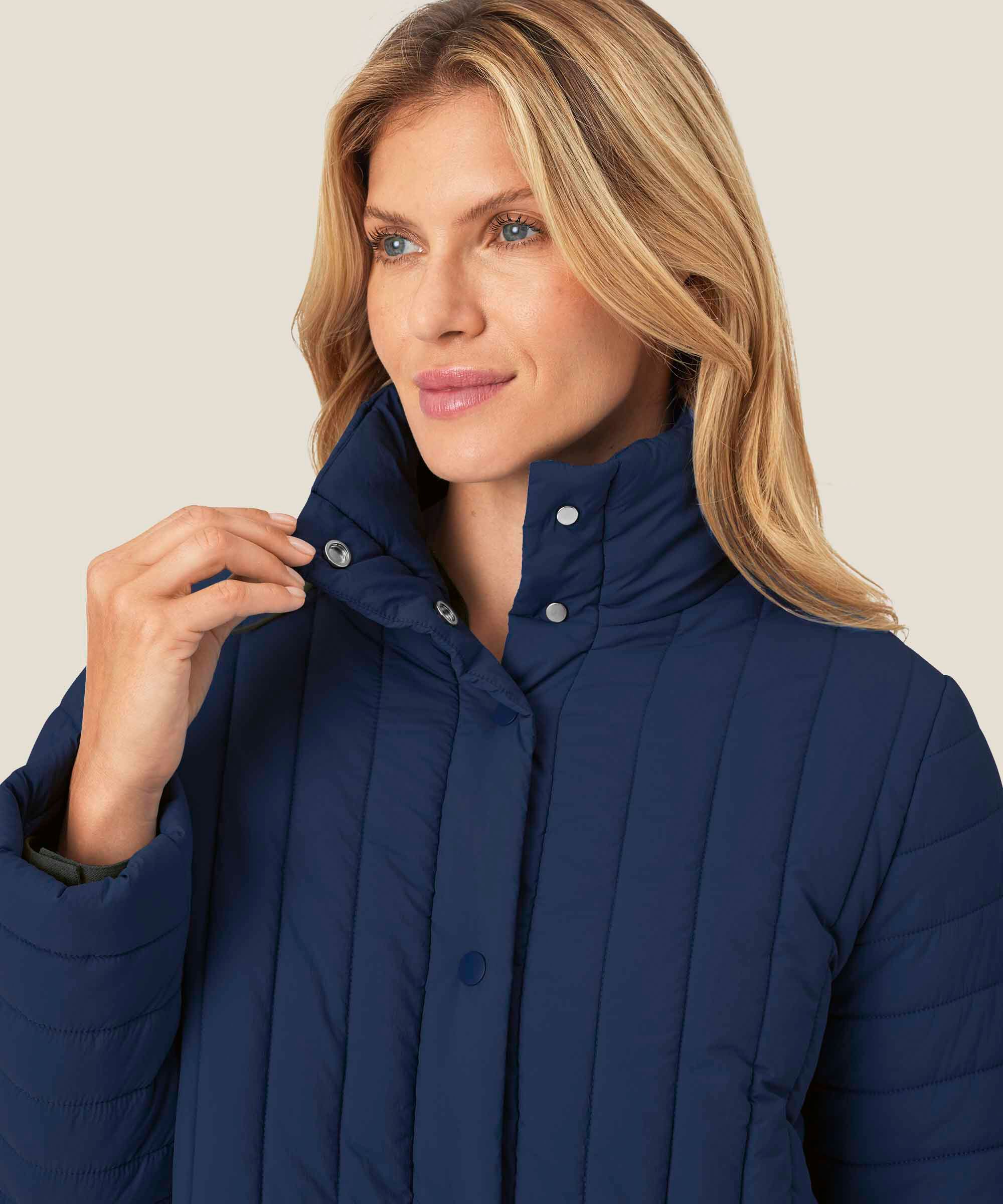 Jacke mit Stehkragen und Eingrifftaschen, Navy Blazer