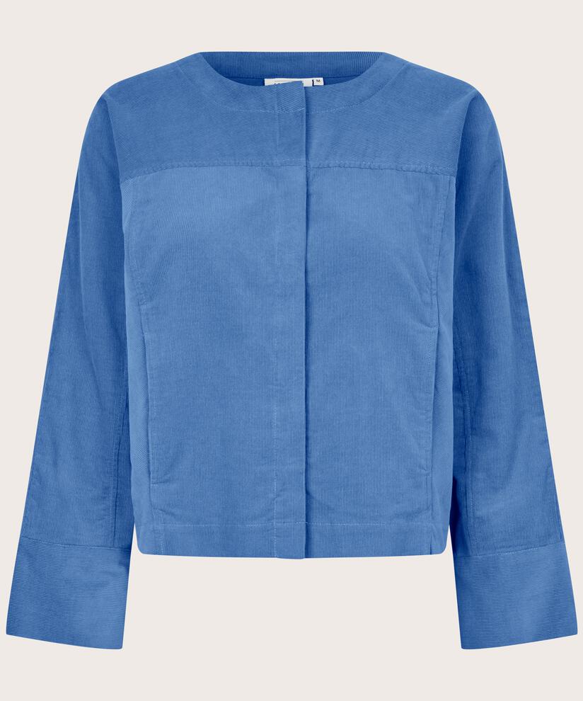 Samtjacke mit verdeckten Knöpfen, Federal Blue